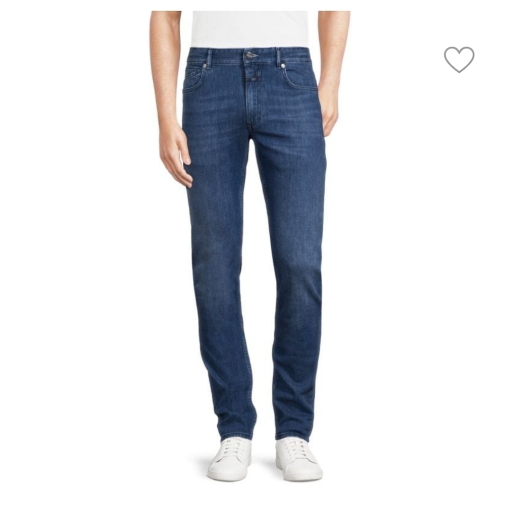 Closed Faded Jeans Organic Cotton Tapered Leg Blue Mens Size 31